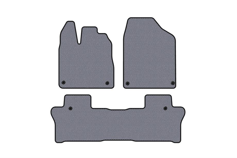 Honda Pilot 2015-2022 Rubber Floor Mats Carsuit (2 Rows, Grey) Photo 1