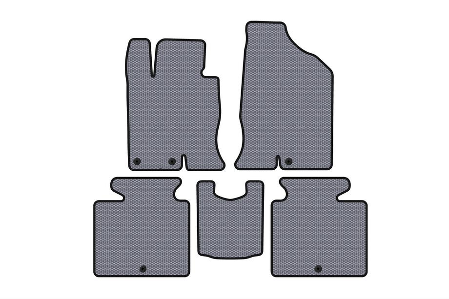 Hyundai Grandeur 2011-2017 Rubber floor mats Carsuit (SD, Petrol, grey) Image