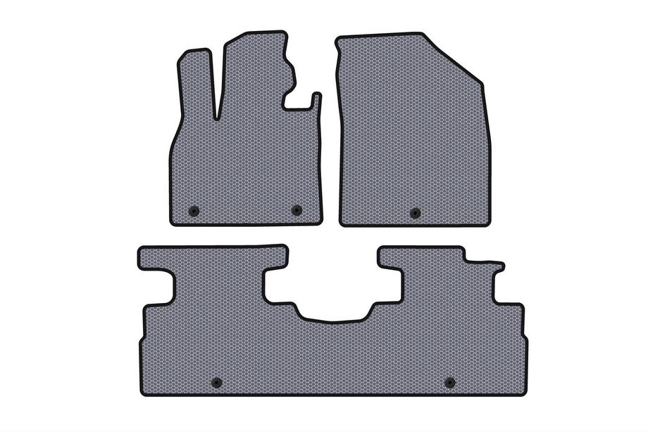Hyundai Palisade 2018-2025 Rubber floor mats Carsuit (2 rows, 7-seater, gray) Image