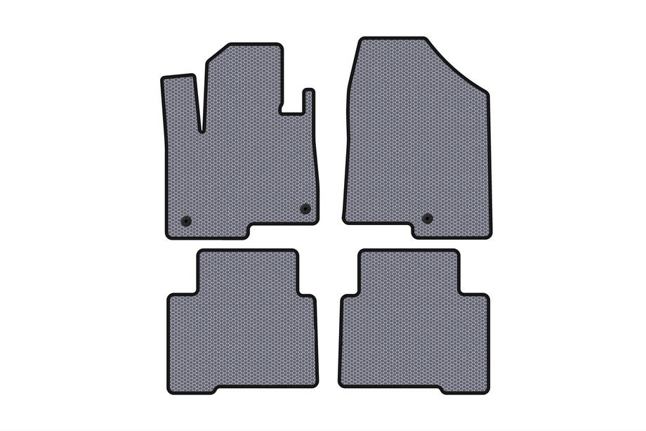Hyundai Santa Fe 4 2018-2023 Rubber Floor Mats Carsuit (2 Rows, for Grand, Gray) Image