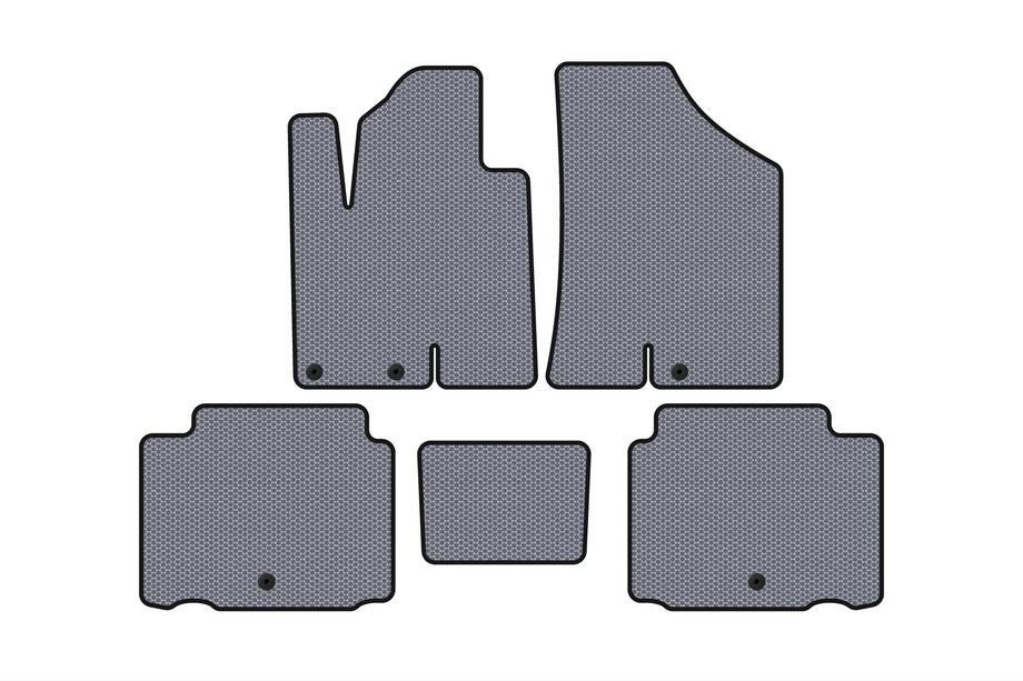 Hyundai IX55 2007-2012 Rubber Floor Mats Carsuit (Gray) Image