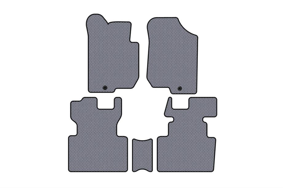 Kia Carens 1999-2012 Rubber Floor Mats Carsuit (2006-2012, 2 Rows, 7-Seater, Grey) Photo 1