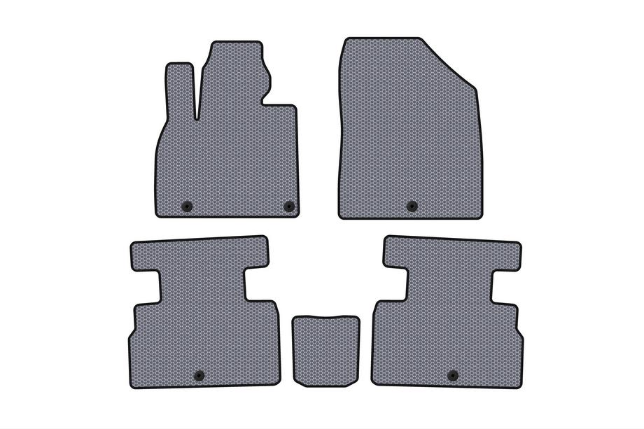 Kia Stonic 2017- Rubber floor mats Carsuit (2 rows, 7-seater, gray) Photo 1