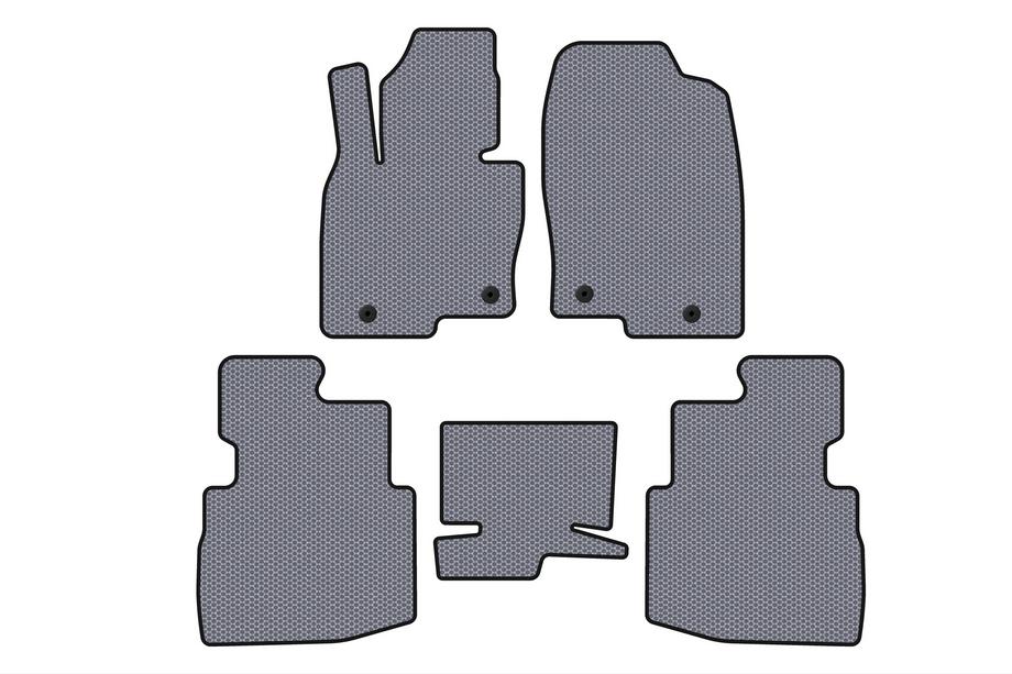 Mazda CX-9 2017- Rubber floor mats Carsuit (2 rows, 7-seater, gray) Image