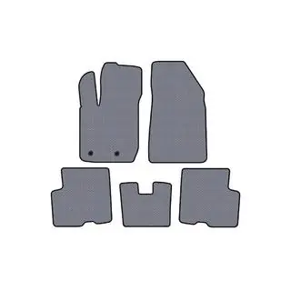 Rubber Floor Mats Carsuit (Front-Wheel Drive, Grey)