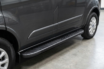 Ford Custom 2013-2022 Side Steps Bosphorus Black (2 pcs, Aluminum) photo 1
