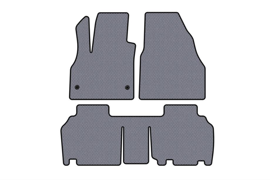 Renault Kangoo 2008–2020 Rubber floor mats Carsuit (2 rows, 5-door/7-seater, grey) Image