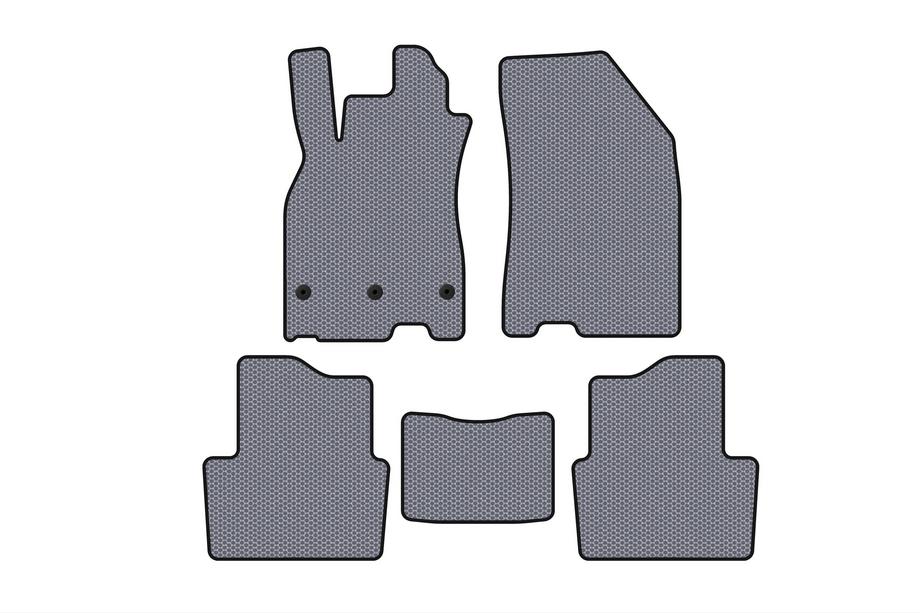Renault Megane III 2009-2016 Rubber Floor Mats Carsuit (SD, Gray) Image