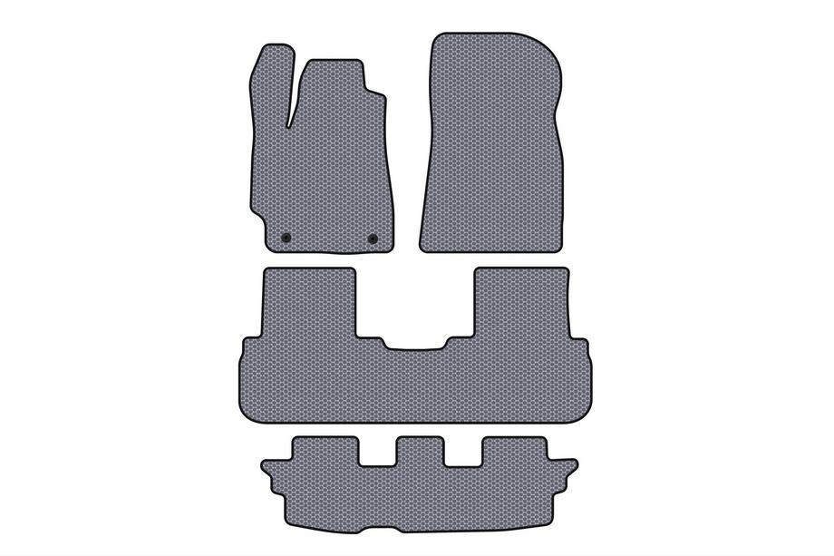 Toyota Highlander 2008-2013 Rubber Floor Mats Carsuit (2 Rows, Grey) Image
