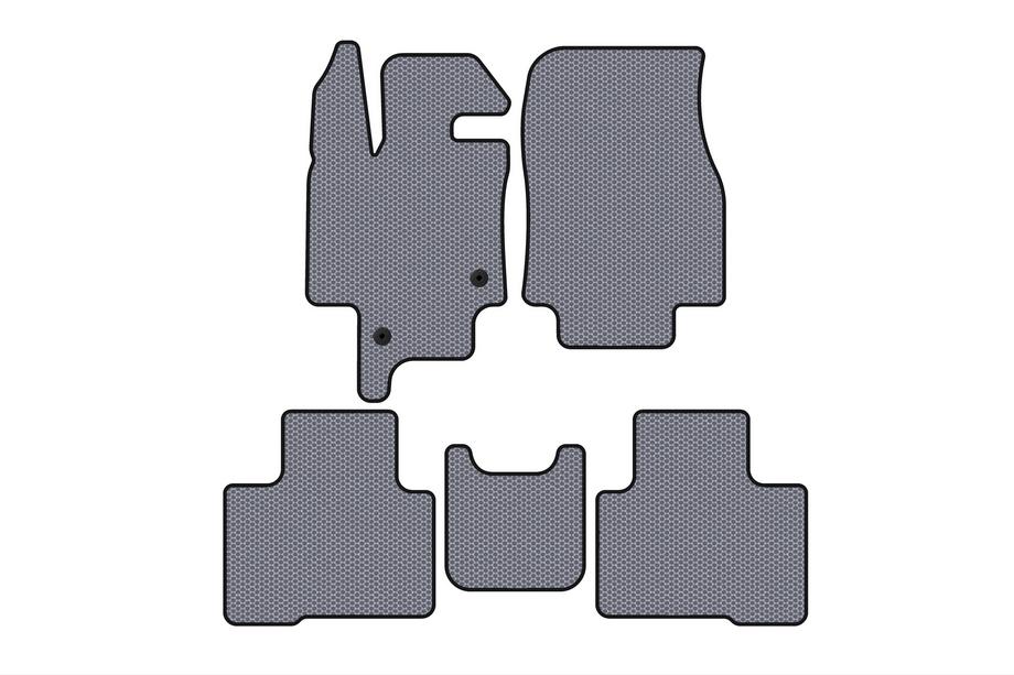 Toyota Highlander 2019- Rubber floor mats Carsuit (2 rows, 7-seater, gray) Image