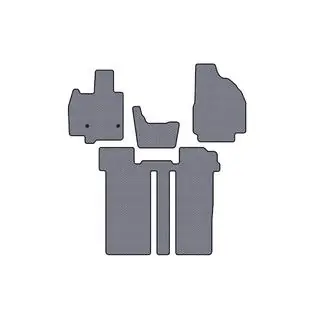 Rubber floor mats Carsuit (2 rows, 6-seater, grey)