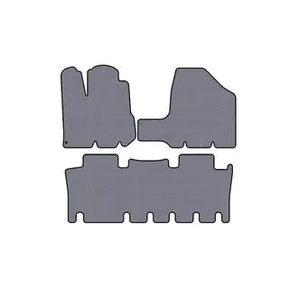 Rubber Floor Mats Carsuit (2 Rows, Grey)