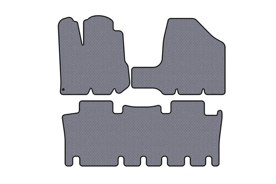 Toyota Sienna 2003-2009 Rubber Floor Mats Carsuit (2 Rows, Grey) Image