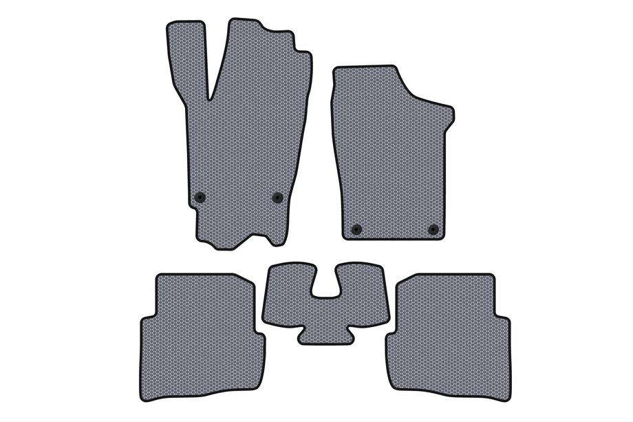 Volkswagen Fox 2003-2021 Rubber floor mats Carsuit (HB, 3-door, gray) Photo 1