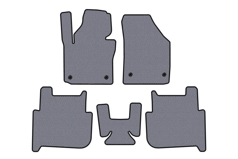 Volkswagen Touran 2003-2010 Rubber floor mats Carsuit (2 rows, 2006-2010, 7-seater, grey) Photo 1