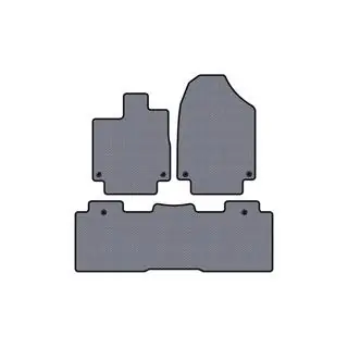 Rubber Floor Mats Carsuit (2 Rows, Grey)