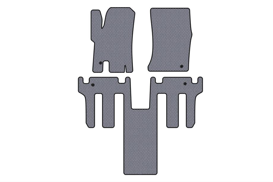 Ssang Yong Rodius Rubber floor mats Carsuit 2004-2008 (2 rows, gray) Image