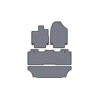 Rubber floor mats Carsuit (3 rows, gray)