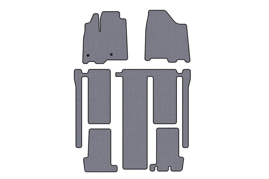 Toyota Sienna 2010-2020 Rubber floor mats Carsuit (3 rows, gray) Image
