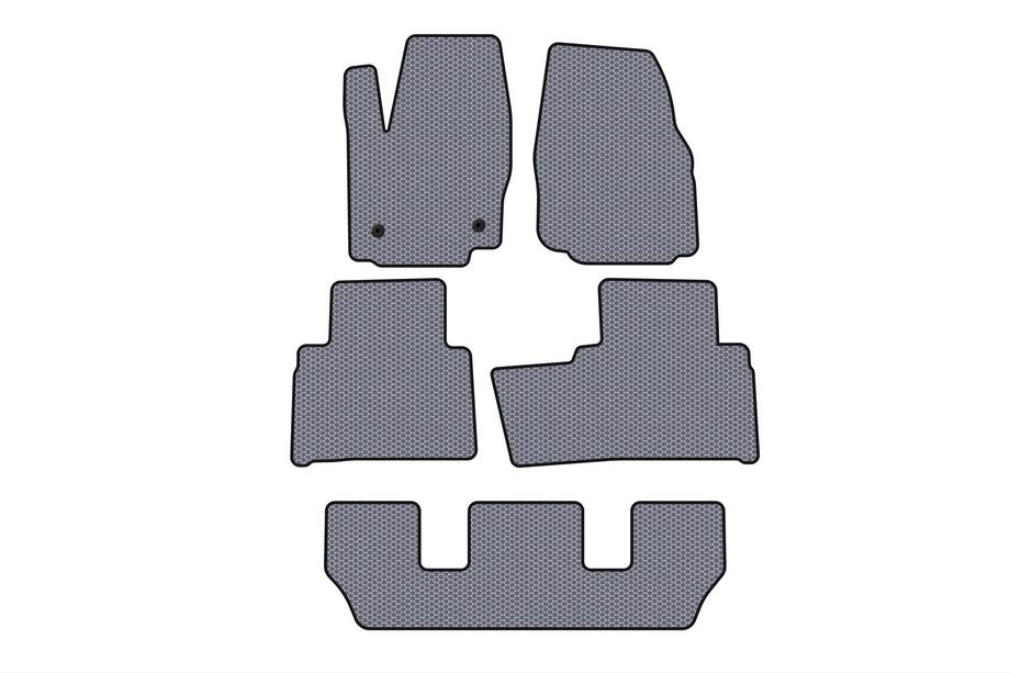 Ford Galaxy 2007-2015 Rubber floor mats Carsuit (3 rows, gray) Image