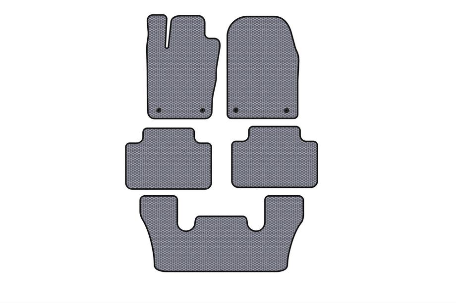 Dodge Durango 2010- Rubber floor mats Carsuit (3 rows, gray) Image