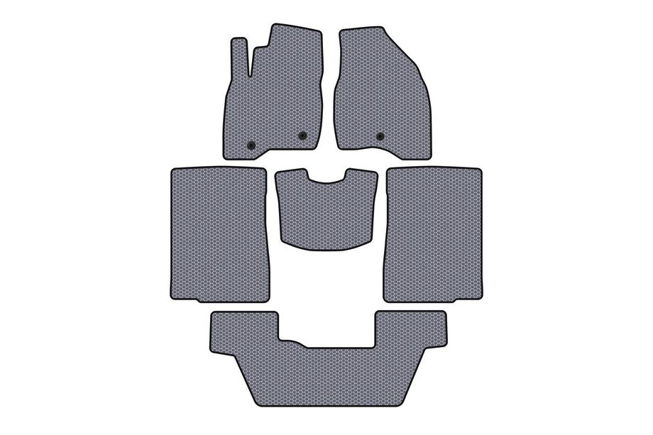 Ford Explorer 2011-2019 Rubber Floor Mats Carsuit (2015-2017, 3 Rows, 7-Seater, Grey) Image