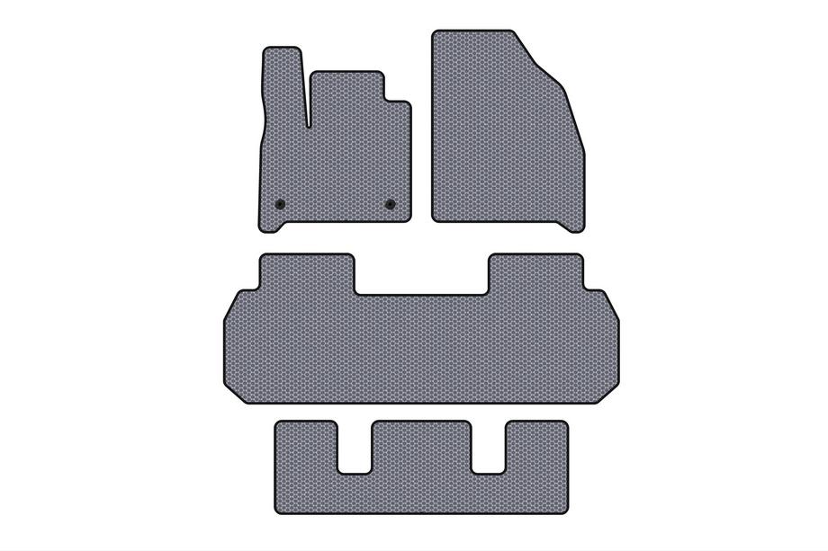 Chevrolet Traverse 2017- Rubber floor mats Carsuit (3 rows, gray) Image