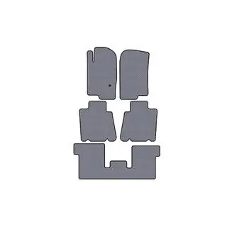 Rubber floor mats Carsuit (3 rows, gray)