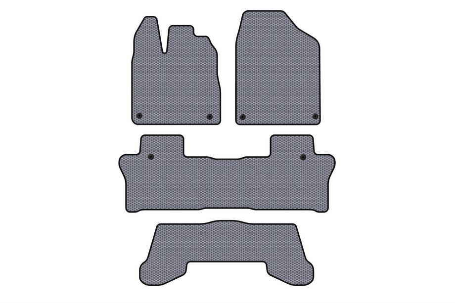 Honda Pilot 2015-2022 Rubber floor mats Carsuit (3 rows, gray) Image