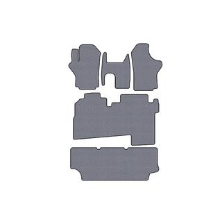 Rubber floor mats Carsuit (2004-2007, 3 rows, 8-seater, gray) Hyundai H200, H1, Starex 1998-2007 photo 1