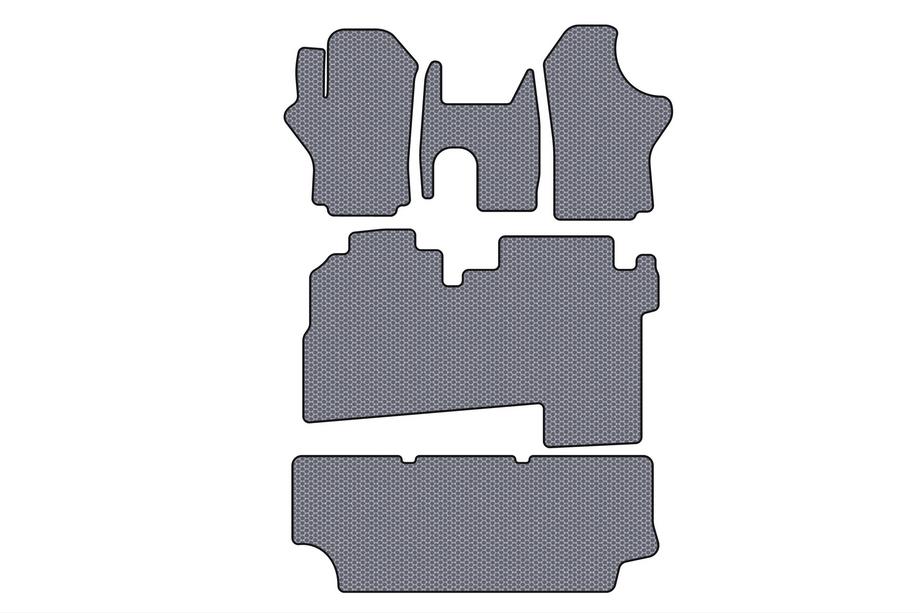 Hyundai H200, H1, Starex 1998-2007 Rubber floor mats Carsuit (2004-2007, 3 rows, 8-seater, gray) Image