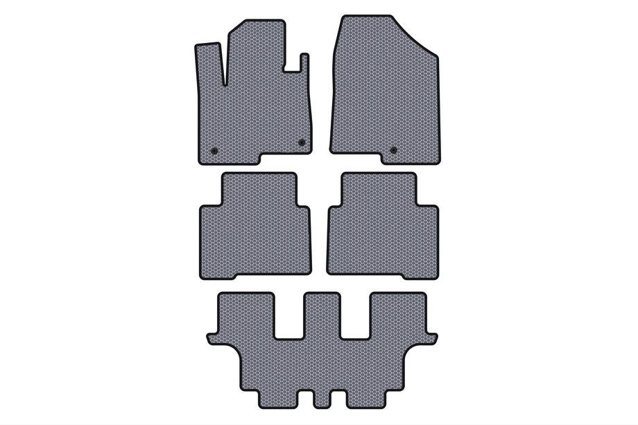 Hyundai Santa Fe 4 2018-2023 Rubber floor mats Carsuit (3 rows, for Grand, gray) Image