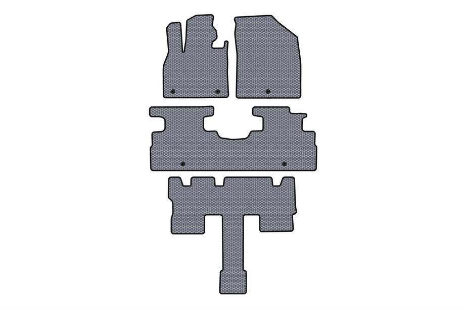 Hyundai Palisade 2018-2025 Rubber Floor Mats Carsuit (3 Rows, 7-Seater, Grey) Image