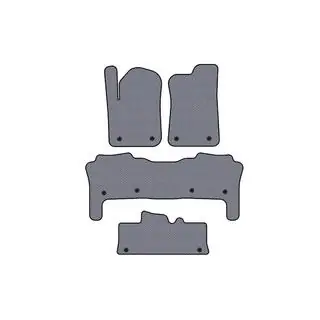 Rubber floor mats Carsuit (3 rows, gray)