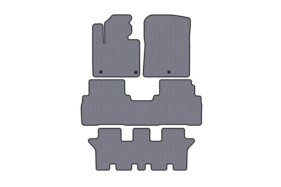 Kia Sorento III UM 2014-2020 Rubber Floor Mats Carsuit (3 Rows, 7-Seater, Grey) Image