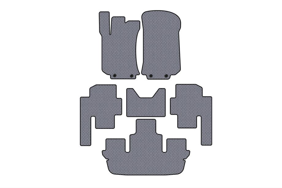 Mercedes R-class W251 2005-2017 Rubber floor mats Carsuit (3 rows, gray) Photo 1