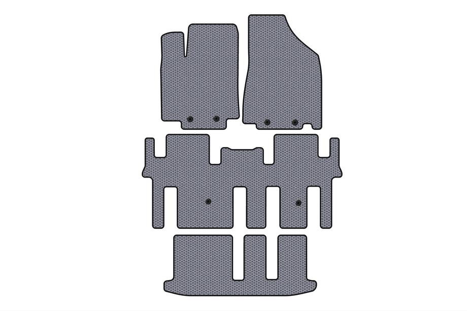 Nissan Pathfinder R52 2012-2021 Rubber floor mats Carsuit (3 rows, gray) Image