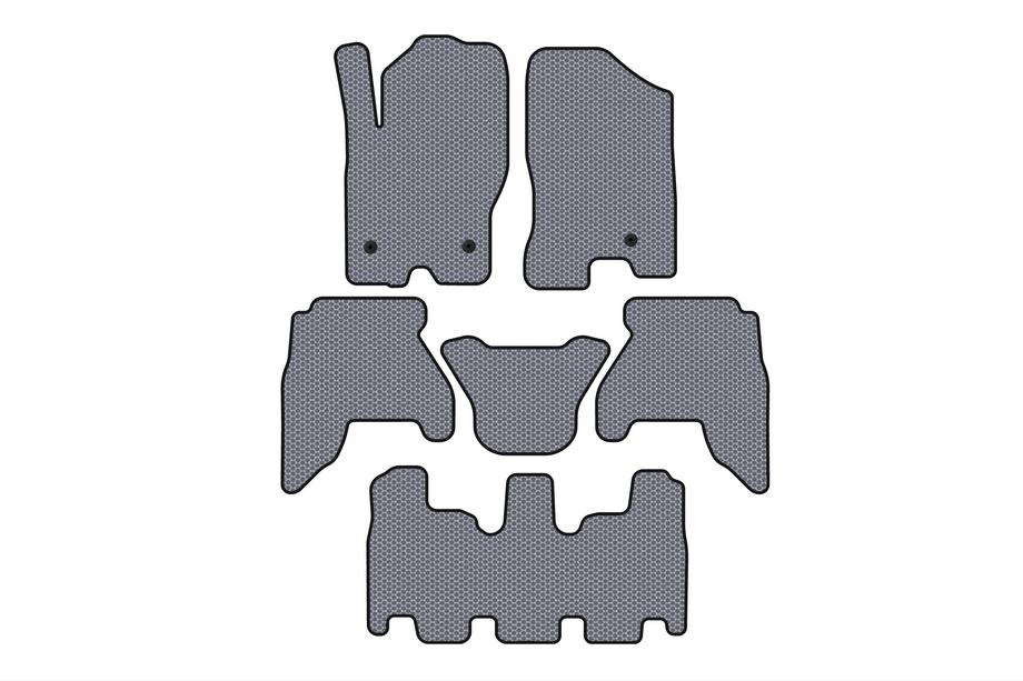 Nissan Pathfinder R51 2005-2014 Rubber floor mats Carsuit V1 (3 rows, grey, 2010-2014) Image