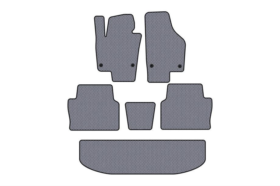 Seat Alhambra 2010- Rubber floor mats Carsuit (3 rows, gray) Image