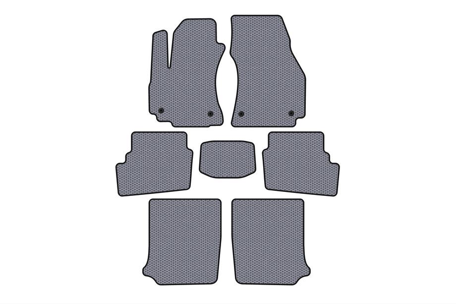 Opel Zafira A 1998-2005 Rubber floor mats Carsuit (3 rows, 2003-2005, 7-seater, grey) Image