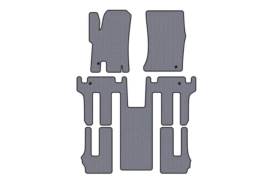 Ssang Yong Rodius Rubber floor mats Carsuit 2004-2008 (3 rows, grey) Image