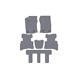 Rubber floor mats Carsuit (3 rows, 2014-2024, 7-seater, gray) photo 1