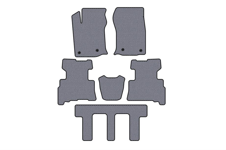 Toyota 4Runner 2009-2024 Rubber floor mats Carsuit (3 rows, 2014-2024, 7-seater, gray) Image