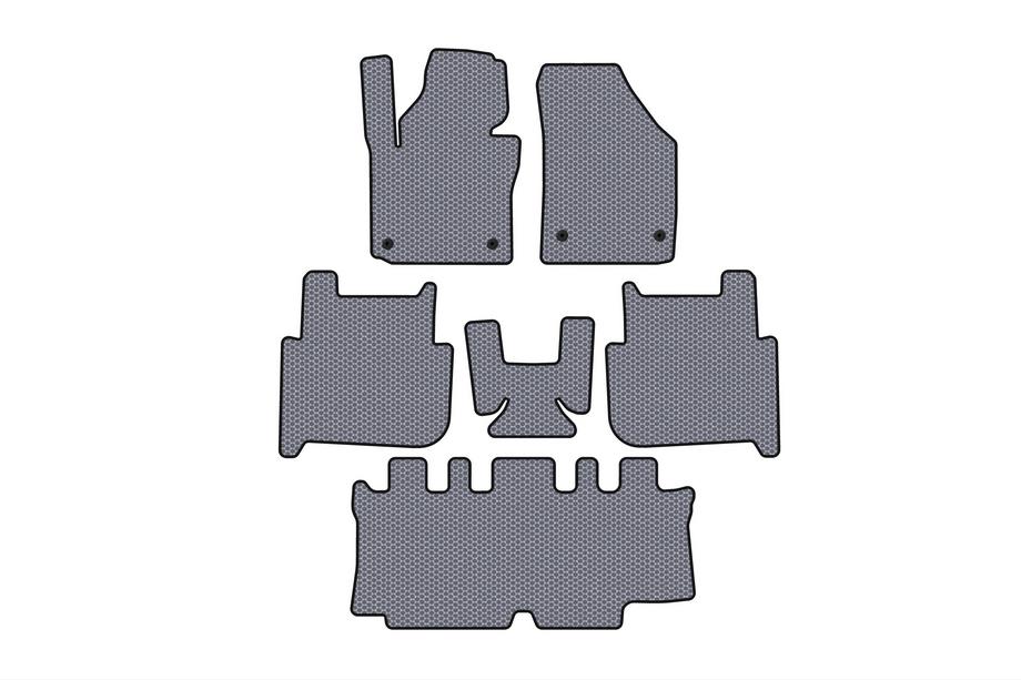 Volkswagen Touran 2003-2010 Rubber floor mats Carsuit (3 rows, 2006-2010, 7-seater, grey) Image