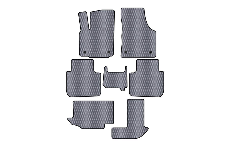 Volkswagen Atlas (Terramont) 2016- Rubber Floor Mats Carsuit (3 Rows, 7-Seater, Grey) Photo 1