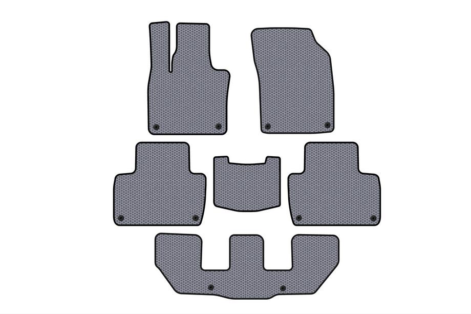 Volvo XC90 2015- Rubber floor mats Carsuit (3 rows, gray) Image