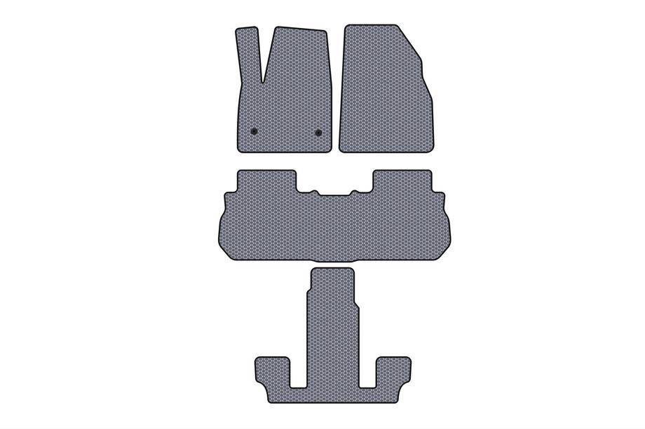 GMC Acadia 2017- Rubber floor mats Carsuit (3 rows, 2017-2019, gray) Image