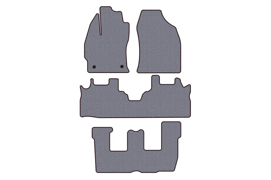 Toyota Prius Rubber floor mats Carsuit (3 rows, gray) Image