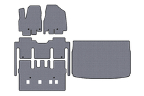Kia Sedona 2014-2020 Rubber floor mats Carsuit (full interior, 8-seater, gray) photo 1