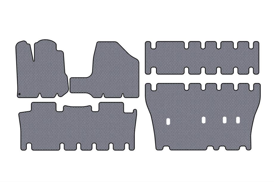 Toyota Sienna 2003-2009 Rubber floor mats Carsuit (3 rows, gray) Image